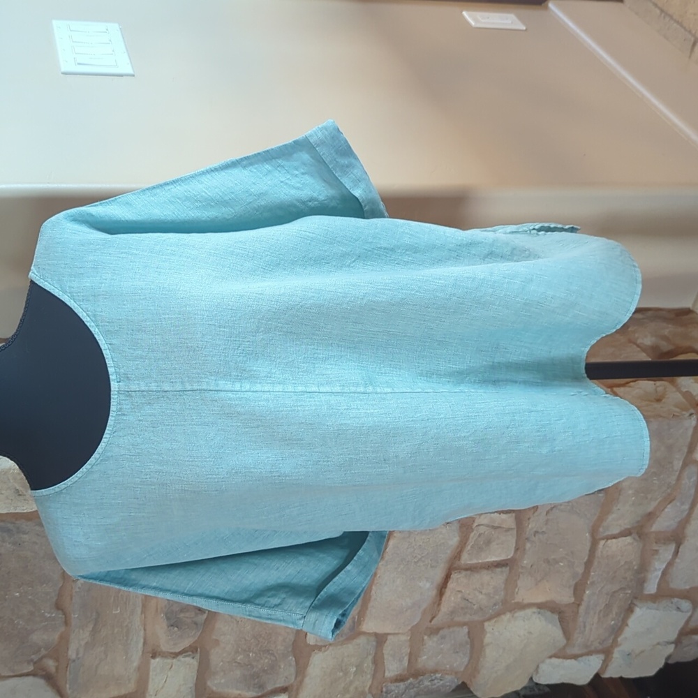 NWOT Pure Jill Garment Dyed Linen Top